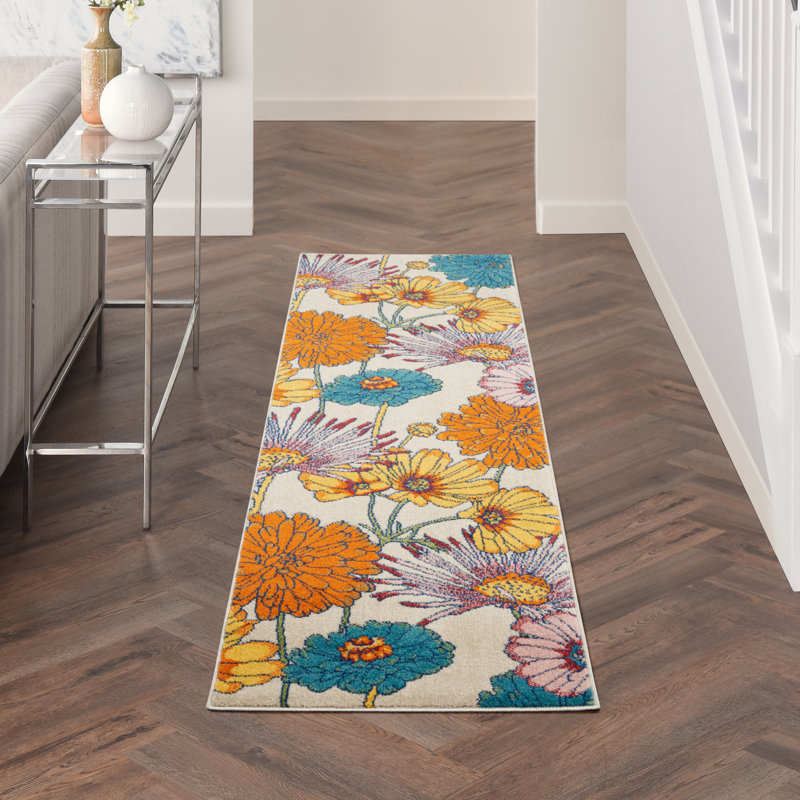 Abruscato Floral Indoor Rug, Runner 2'3" x 7'6"