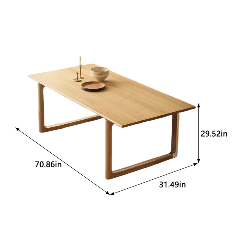 Table de salle à manger Rinku, L 31,49 po x L 70,86 po