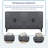 Retroy Vintage 4-Door Credenza Cabinet - 60" Storage Buffet With M-Shaped Panel Doors-952701951
