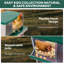 6 boîtes de nidification de poulet en métal à 6 compartiments avec plateau à œufs, perchoir et couvercle, lignes horizontales doubles et trous ventilés, fixation murale ou autoportante avec pieds en métal pour poules et canards, vert-1229496490
