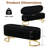 Velvet Upholstered Storage Bench with Horseshoe-Shaped Metal Legs for Living Room: Stylish and Functional Bed-End Solution-1771944744
