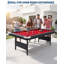 Table de billard pliante 7 pi - Jeu de billard portable avec boules, queues, craie et brosse pour le divertissement dans la salle de jeux