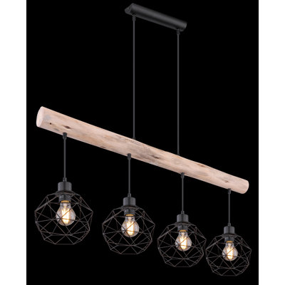 Iowa 4 - Light Black Cluster Pendant