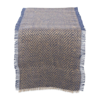 Baba Chevron Burlap Table Runner