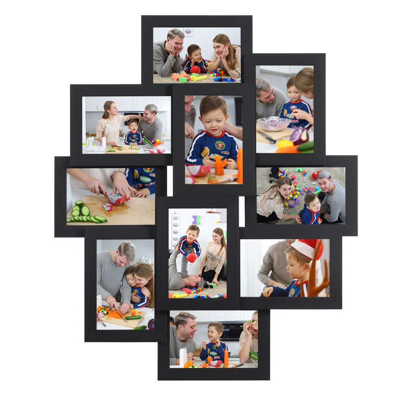 Khia Black Matte Picture Frame - Set of 10, Black
