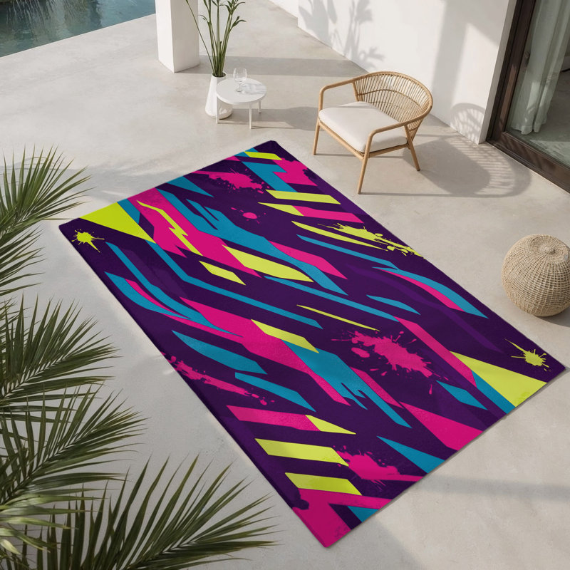 Plasma Pulse Indoor And Outdoor Area Rug, Rectangle 4' x 6'