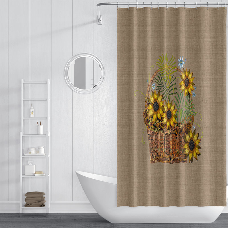 Rideau de douche simple Floral, H 83 po x l 70 po