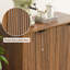 Buffet et armoire à buffet, armoire à buffet cannelée, table de buffet de cuisine, crédence de rangement pour salle à manger, 31,5 po x 15,8 po x 34,7 po