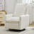 Swivel Rocker Recliner Chair, Glider Rocker Recliner, Rocking Chair Nursery For Living Room Bedroom Apartment,Teddy Fleece,White (Old SKU: N701P204798K)-1510736488