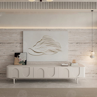Meuble télé moderne en bois manufacturé beige