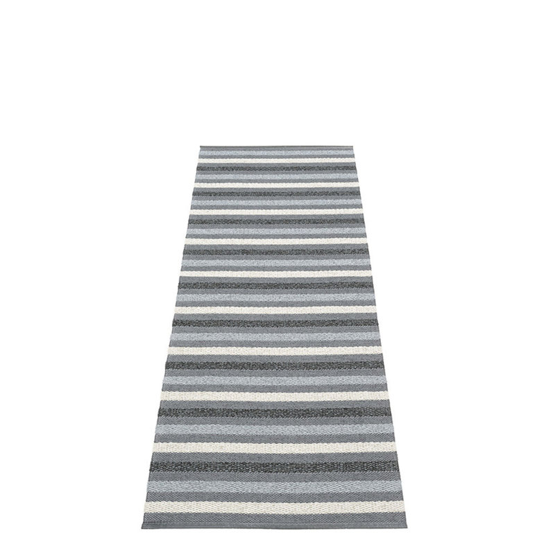 Tapis gris / noir / blanc Grace, Tapis de couloir 2 pi 3 po x 6 pi 6 po