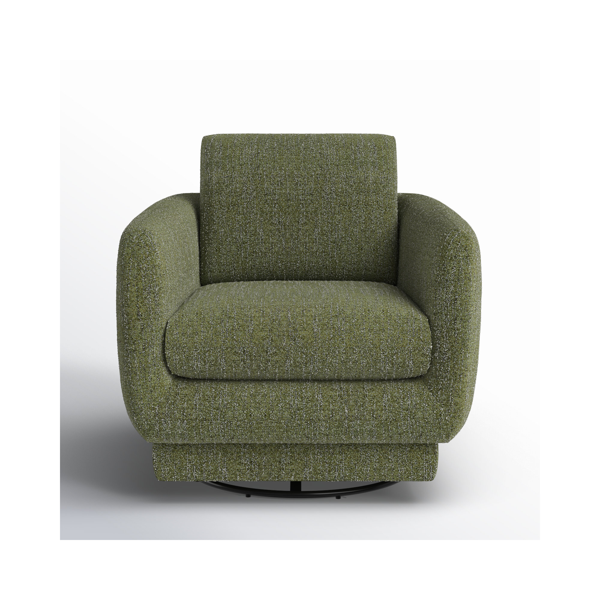 Ramel Upholstered Swivel Armchair, Mellow Forest Chenille