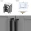 Meuble-lavabo gris 24 po avec lavabo en céramique, portes à fermeture en douceur et rangement compact-549919590