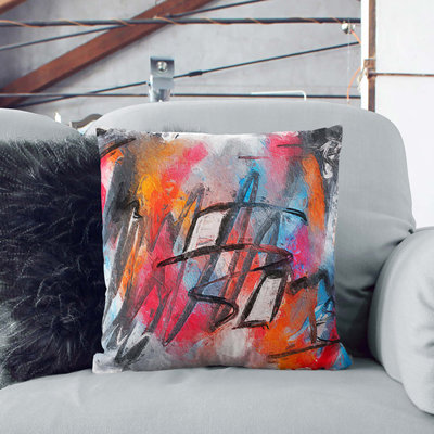 Abstract Square Throw Cushion