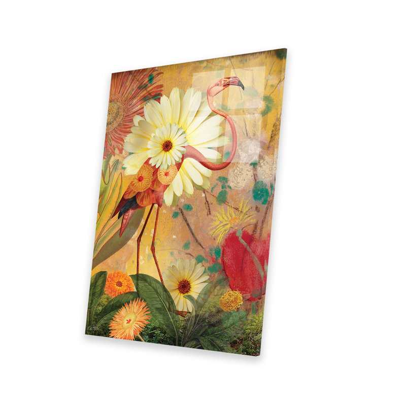 Flamant rose - peinture sans cadre