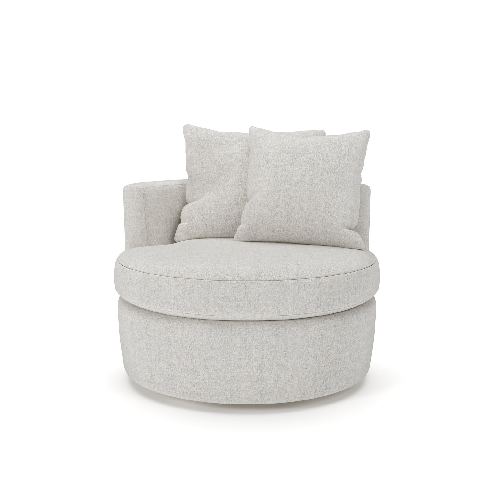 Dara Upholstered Swivel Accent Chair, Monique Oyster Textured Chenille