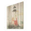 Lumière blanche et rouge - art mural en bois sur bois de pin naturel-976366521