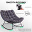Chaise berçante de patio avec grand coussin moelleux-730314922