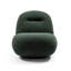 Fauteuil d'appoint pivotant moderne et plus grand, fauteuil en velours fleur de glace à dossier serré, fauteuil confortable sans accoudoirs de style minimaliste et confortable pour salon
