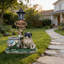 Statue de planteur de chien carlin assis