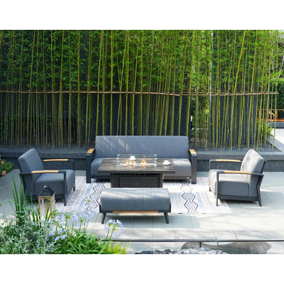 Dettmar 7 - Person Patio Conversation Set with Cushions