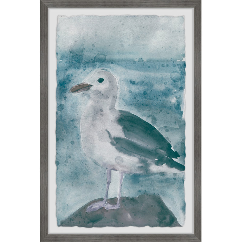 Bird On The Rock by Parvez Taj - Single Picture Frame Painting, 91cm H x 61cm W