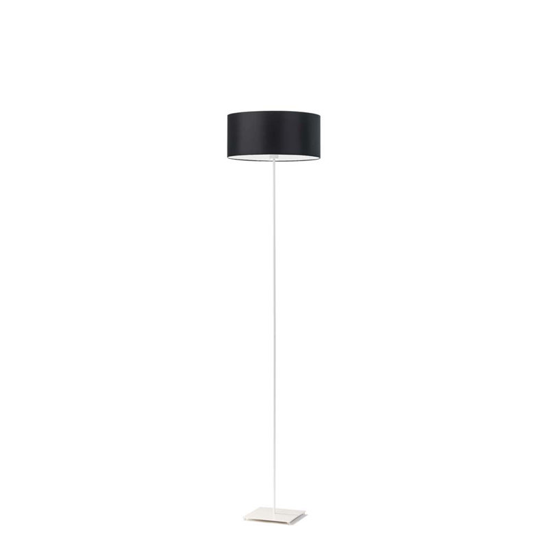 Ayania 150cm Traditional Floor Lamp, White, Black