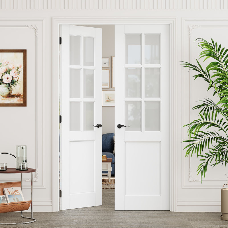 Porte de garde-manger 6 portes Lite, 60 po x 80 po, Blanc