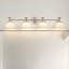 Luminaire pour meuble-lavabo à 4 lumières en nickel brossé et nickel poli 4 lumières avec verre opale gravé Tekamah-317944296-302604736