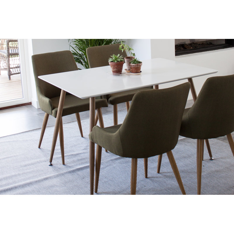 Belue 4 -Person Dining Set, Moss Green/Oak, Oak