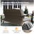 2-Piece Wicker Patio Conversation Set With Gray Cushions & Coffee Table