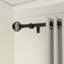 Matte Black Adjustable Curtain Pole Set-91563975