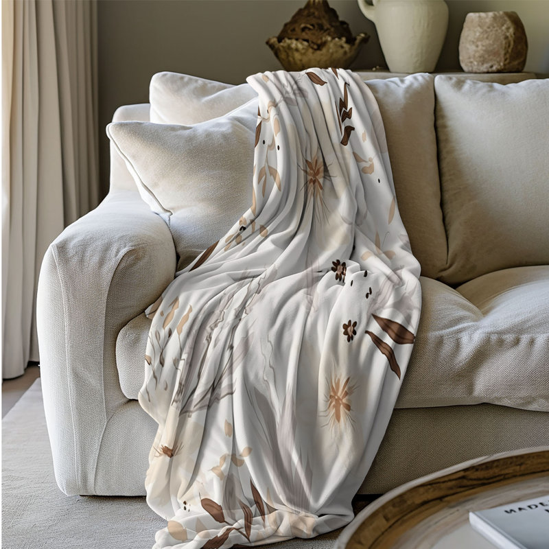 Rustic Leaves - 1 pièce Sherpa Premium, Grand lit
