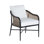 Havana Euro Lounge Chair In Linen Fabric With No Welt