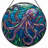 7.8"H Octopus Ocean Stained Glass Window Panel-1259482623