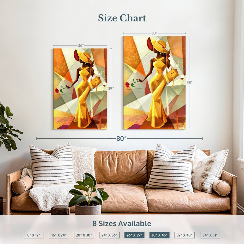 Shuttleworth Night Out In Yellow, 39" H x 26" W
