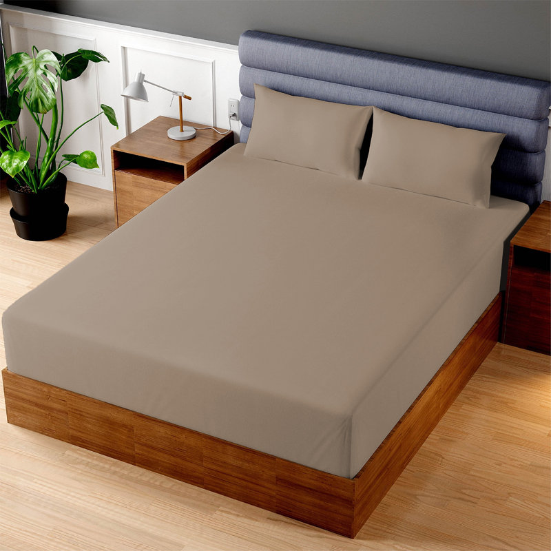 King Size 40 CM Deep Fitted Sheet – Ultra Soft, Breathable & Wrinkle-Free, Cream