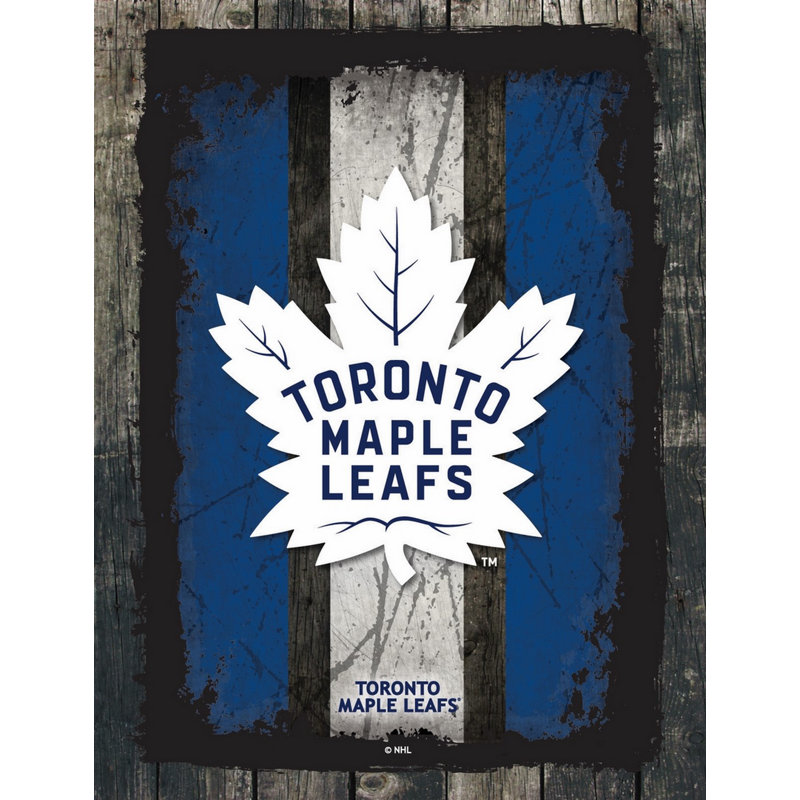 NHL Team Logo, reproduction sur toile tendue, Maple Leafs de Toronto, H 20 po x l 15 po x P 1 po