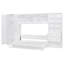 Lit escamotable mural simple avec armoire supérieure, tablettes, lit pliable peu encombrant avec lumière et USB, gris