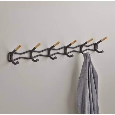Bungalow Rose Iron Wall Hook - Wall Mounted Cast Iron Home Décor