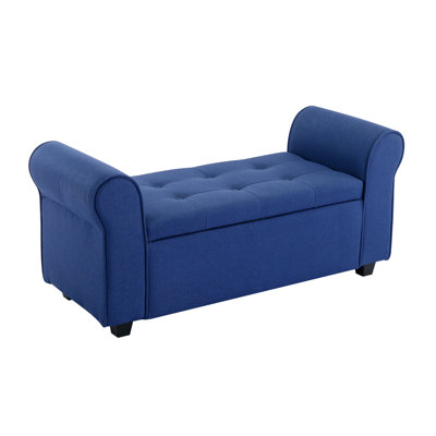 Banc de rangement rembourré en tissu Ammarie