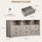 6 Drawer Dresser for Bedroom with Power Outlets & LED Light, Slim Wooden Chest of Drawers with Open Shelf-1171600260