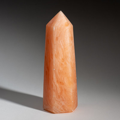 Véritable pointe de sélénite orange polie du Maroc (1,9 lb)