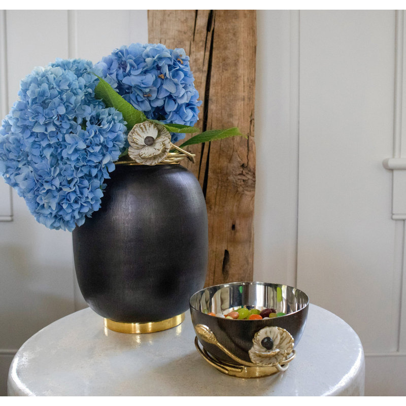 Anemone Serving Bowl, 4.25" H x 8" W x 8" D