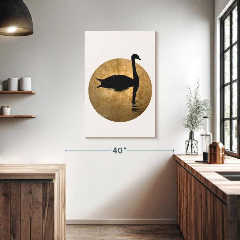Brampt The Swan Gold, 39" H x 26" W