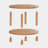 Modern Coffee Table, Atlantic Pine Color, 27.6 in Diameter x 17.2 in Height | 100% Melamine Coated Particle Board, 1 in Thickness | 100% Hornbeam Legs, No Tools Required | Rustic & Elegant Design for Living Rooms