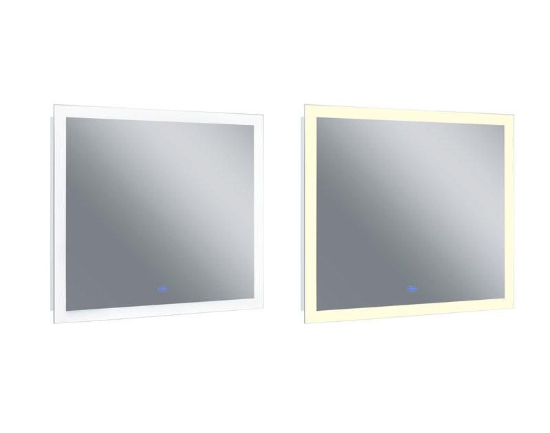 Zachory Flat LED Wall Mirror, 36" H x 40" W