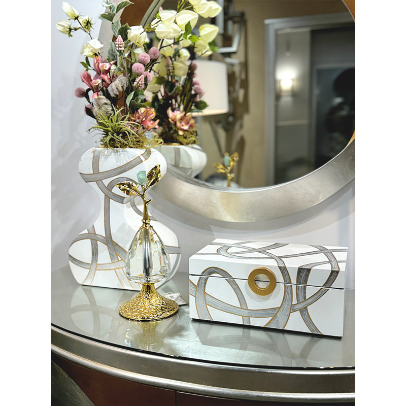 Handmade Ceramic / Porcelain Table Vase, 14" H x 10.5" W x 5" D