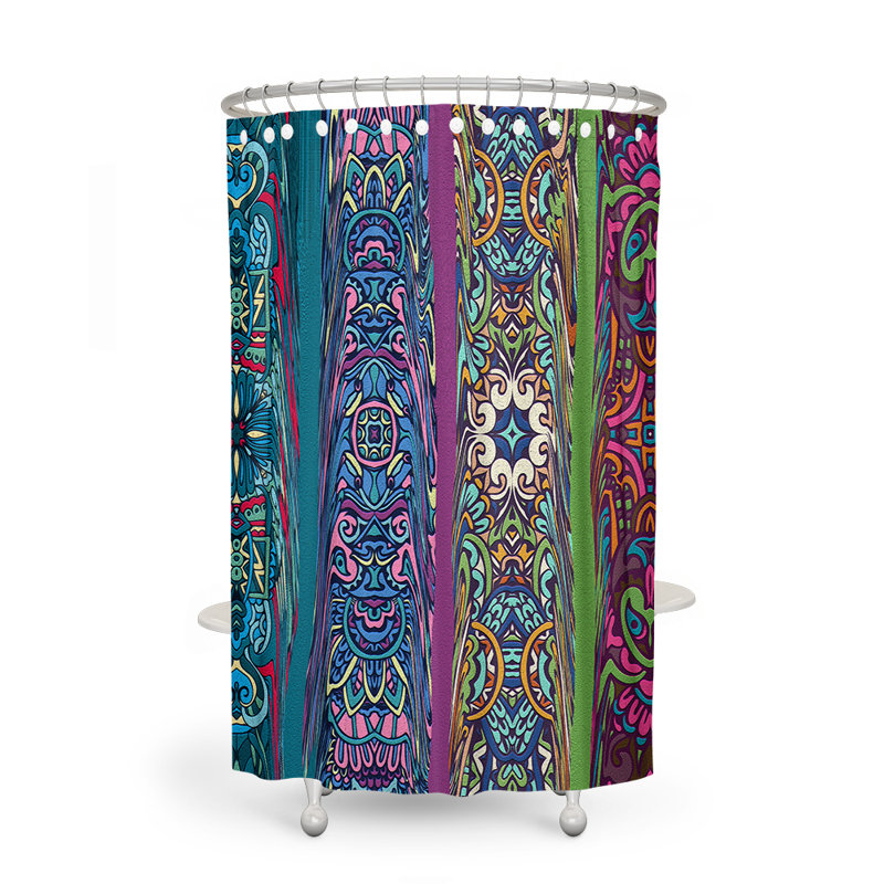 Rideau de douche simple abstrait, H 72 po x l 70 po