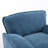 38.58" Chenille Armchair, Accent Chair With Double-Layer Seat & Cushioned Back-398336731